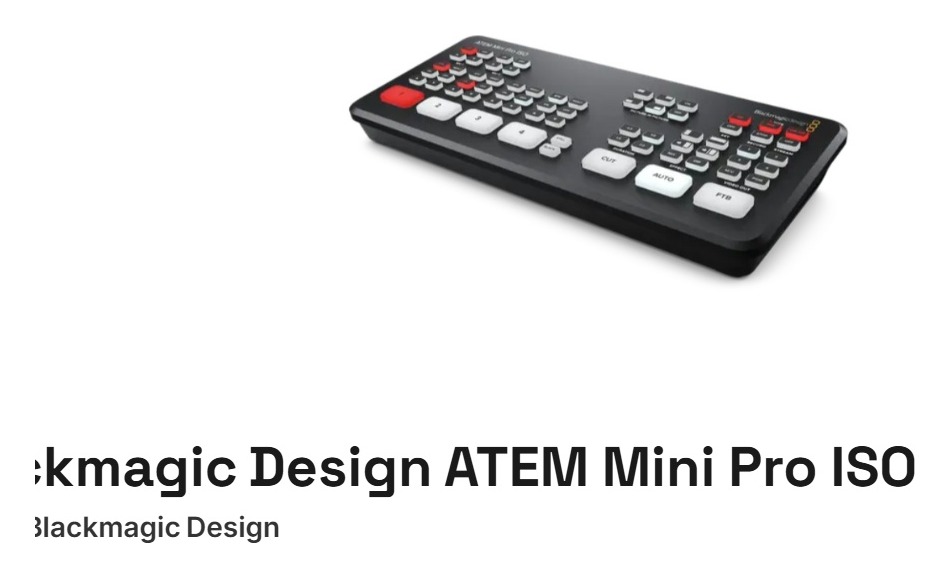 Blackmagic ATEM Mini Pro ISO